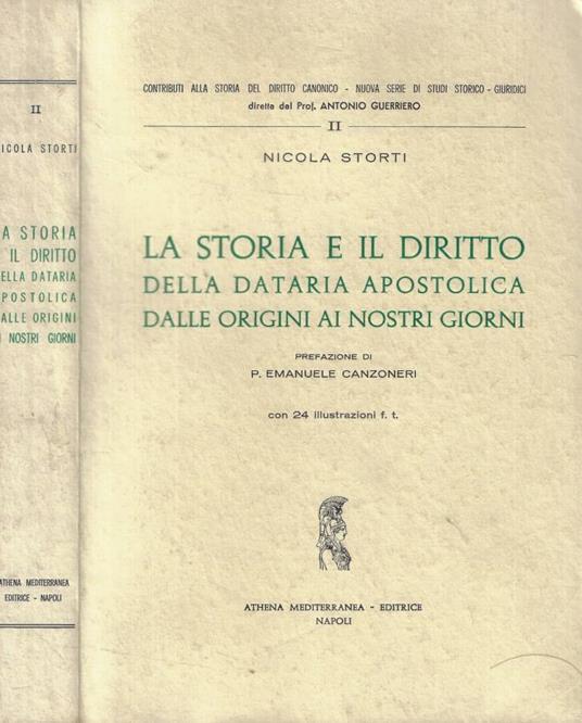 La storia e il diritto della dataria apostolica dalle origin - copertina