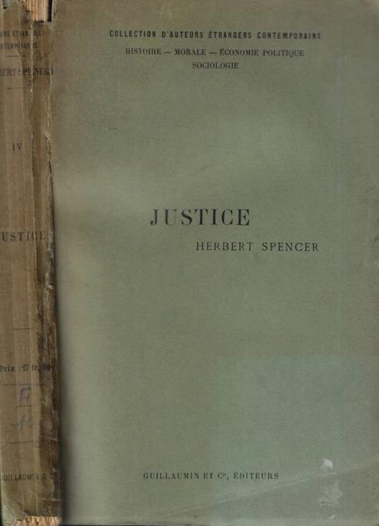 Justice - Herbert Spencer - copertina