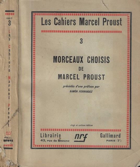 Morceaux choisis - Marcel Proust - copertina