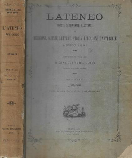 L'Ateneo Anno 1896 - copertina