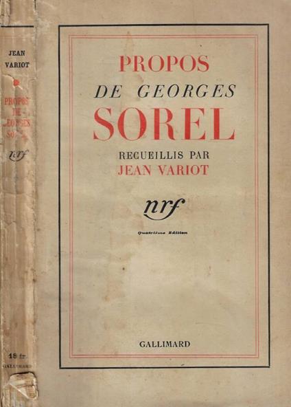 Propos de Georges Sorel - copertina