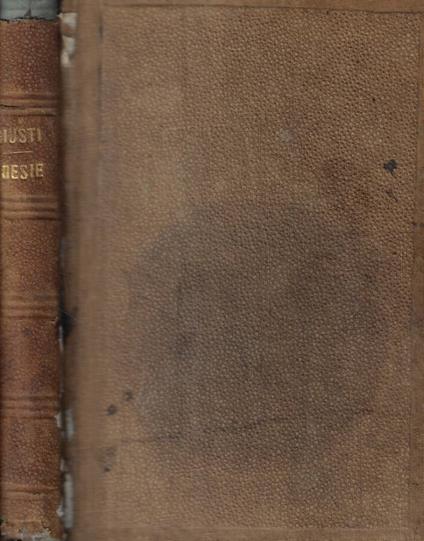 Poesie complete - Giuseppe Giusti - copertina