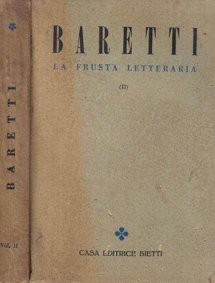 La frusta letteraria Vol. II - copertina