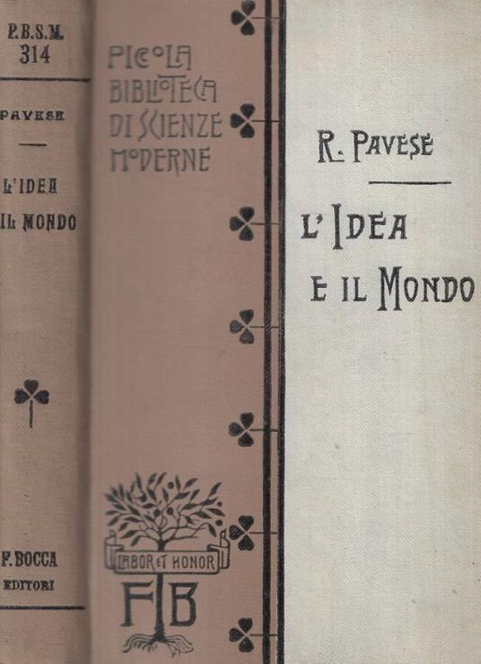 L'idea e il mondo - copertina