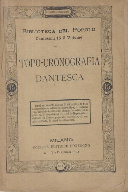 Topo-cronografia dantesca - copertina