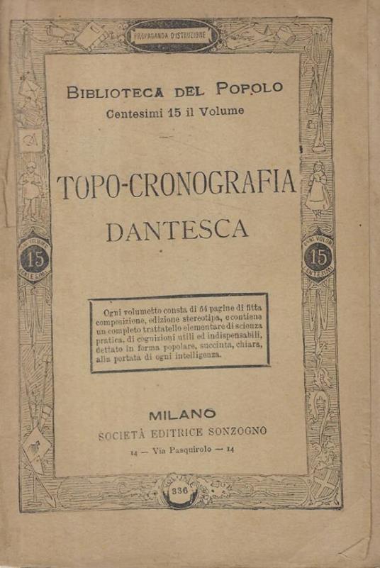 Topo-cronografia dantesca - copertina