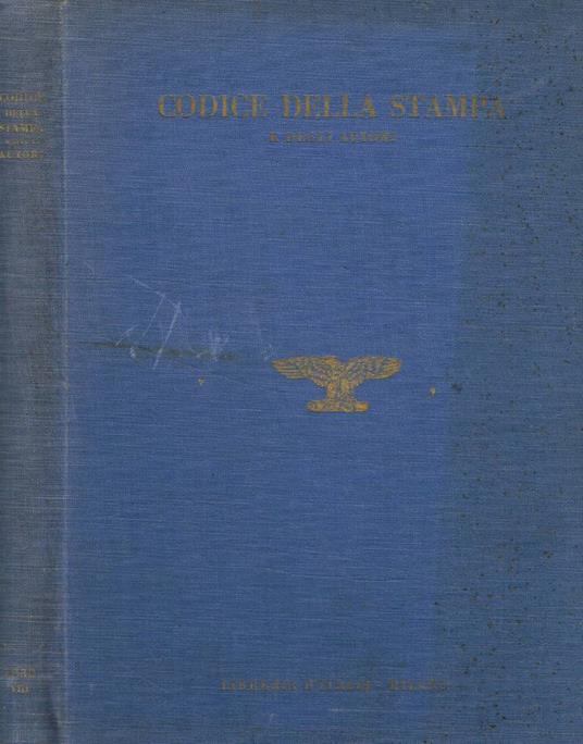 Codice della stampa e degli autori - copertina