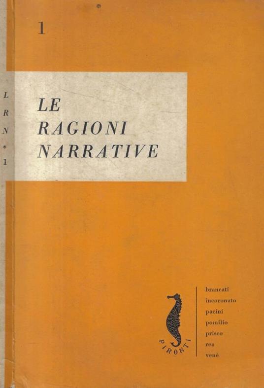 Le ragioni narrative n. 1 Anno 1960 - copertina