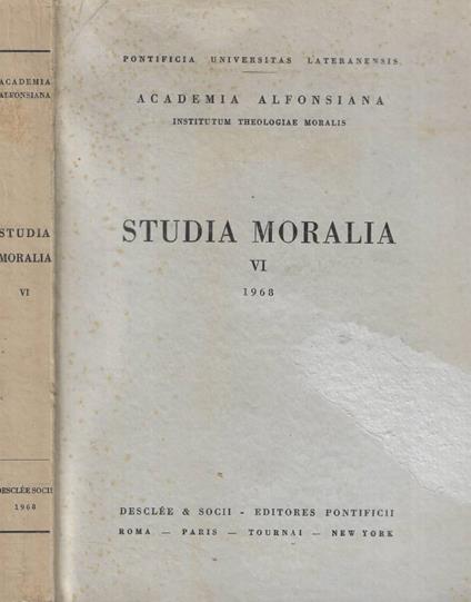 Studia moralia VI 1968 - copertina