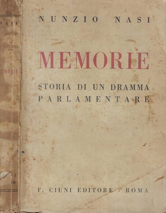Memorie - copertina