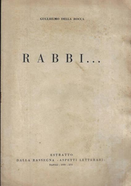 Rabbi… - copertina