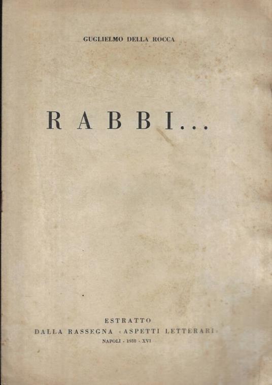 Rabbi… - copertina