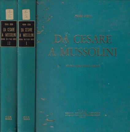Da Cesare a Mussolini - Primo Siena - copertina