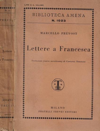 Lettere a Francesca - copertina