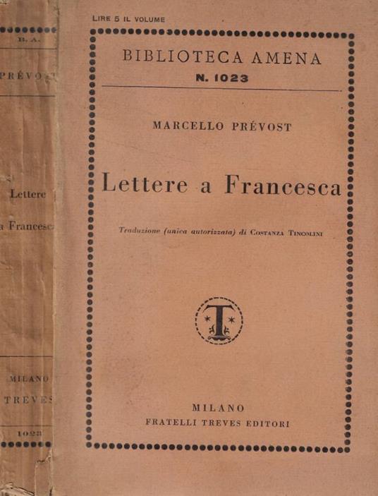 Lettere a Francesca - copertina