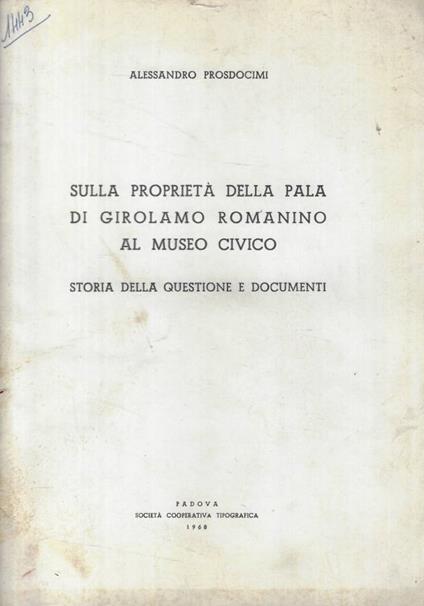 Sulla proprietà della pala di Girolamo Romanino al Museo Civ - copertina