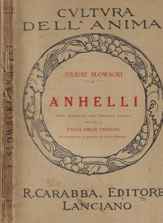 Anhelli - Juliusz Slowacki - copertina