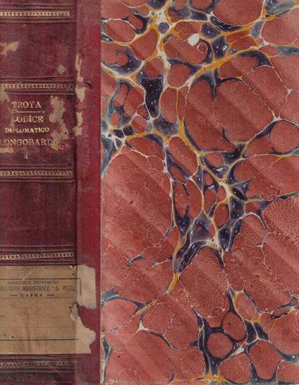 Codice diplomatico longobardo dal DLXVIII al DCCLXXIV Tomo I - copertina