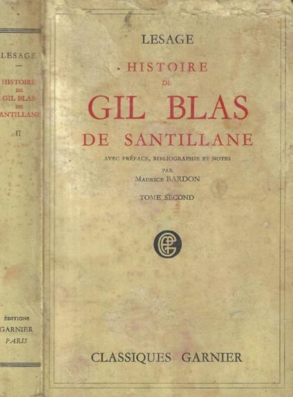 Histoire de Gil Blas de Santillane Tomo II - copertina