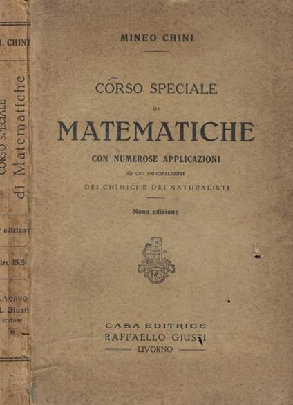Corso speciale di matematiche - copertina