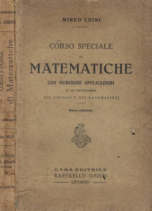 Corso speciale di matematiche - copertina