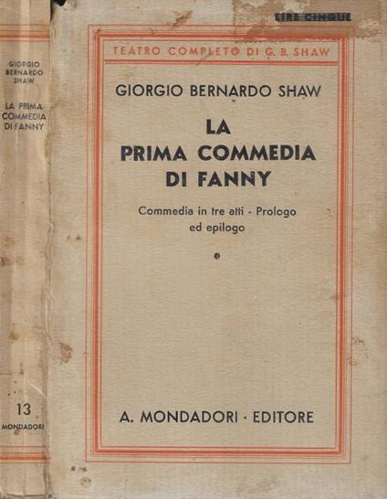 La prima commedia di Fanny - copertina