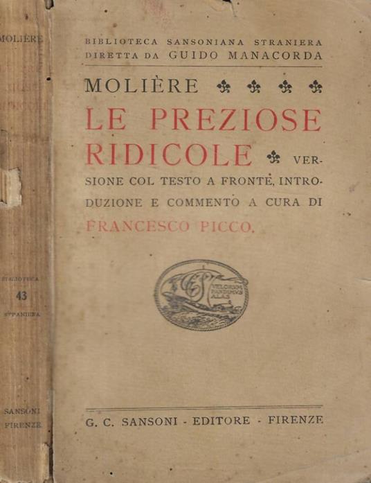 Le preziose ridicole - copertina