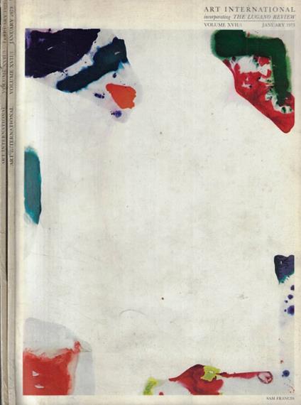 Art International n. 1-2 Anno 1973 - copertina