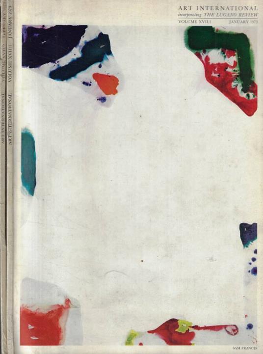 Art International n. 1-2 Anno 1973 - copertina