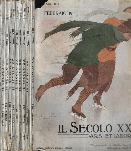 Il secolo XX n. 2-3-4-5-7-8-9-10-11-12 Anno 1914 - copertina