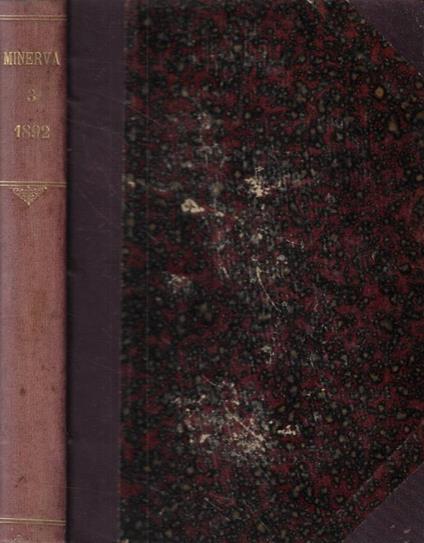 Minerva Vol. III- Gennaio-giugno 1892 - copertina