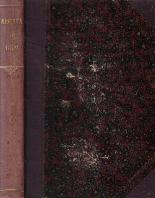 Minerva Vol. III- Gennaio-giugno 1892 - copertina