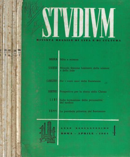 Studium n. 4-5-6-9-10 Anno 1964 - copertina