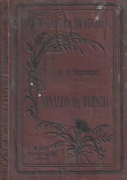 Arnaldo da Brescia. Tragedia - copertina