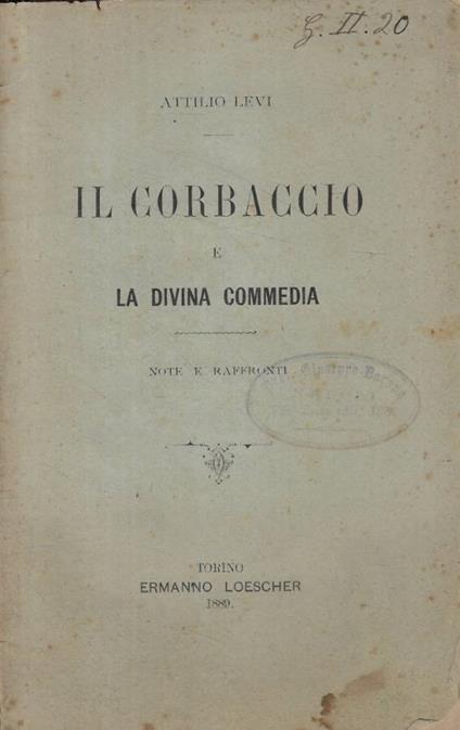 Il Corbaccio e la Divina Commedia - copertina