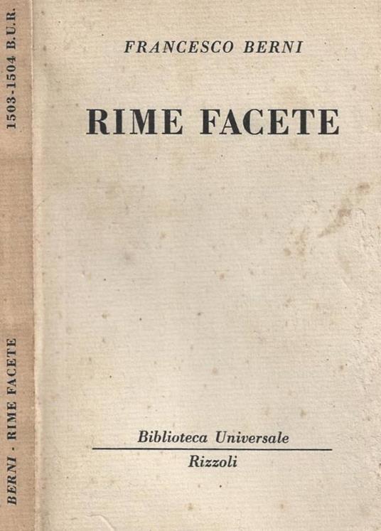 Rime facete - copertina
