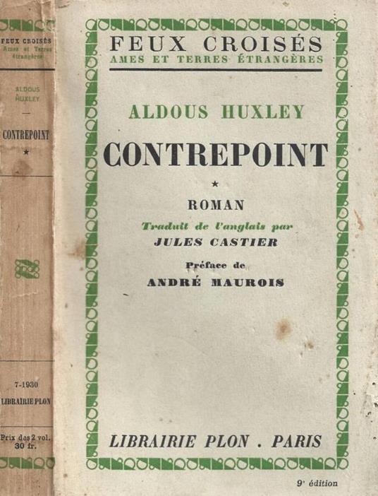 Contrepoint - Aldous Huxley - copertina