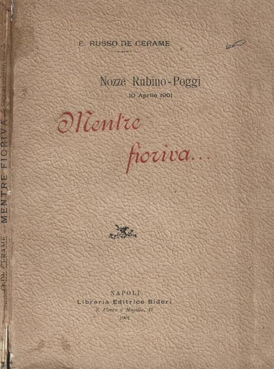 Mentre fioriva… - copertina