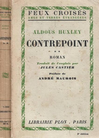 Contrepoint. Volume secondo - Aldous Huxley - copertina
