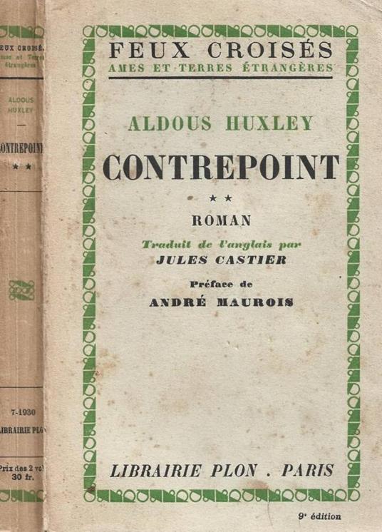 Contrepoint. Volume secondo - Aldous Huxley - copertina