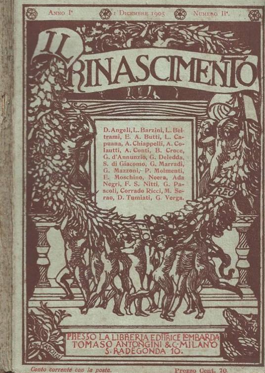 Il Rinascimento. Anno I°. N. II, 1 Dicembre 1905 - copertina