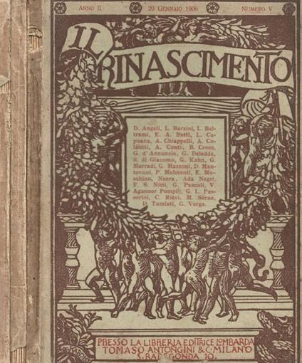 Il Rinascimento. Anno II. N. V, 20 Gennaio 1906; N. IX, 20 M - copertina