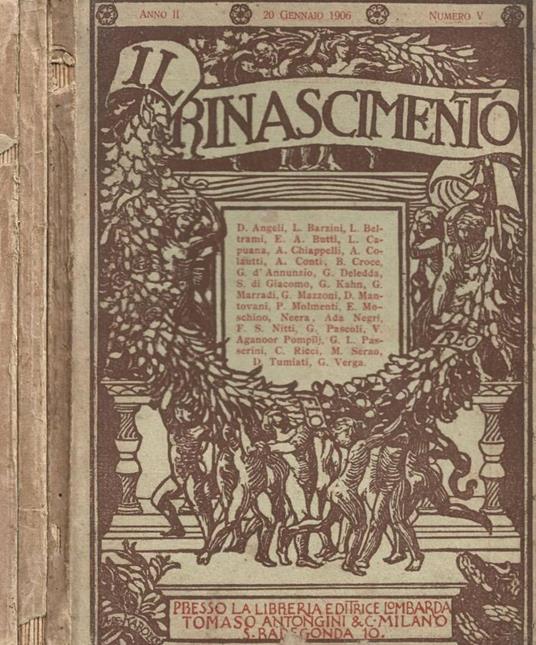 Il Rinascimento. Anno II. N. V, 20 Gennaio 1906; N. IX, 20 M - copertina