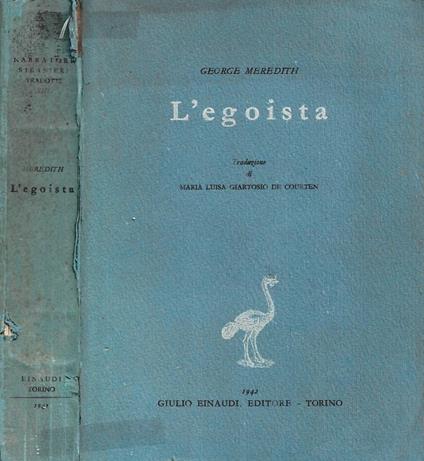 L'egoista - George Meredith - copertina