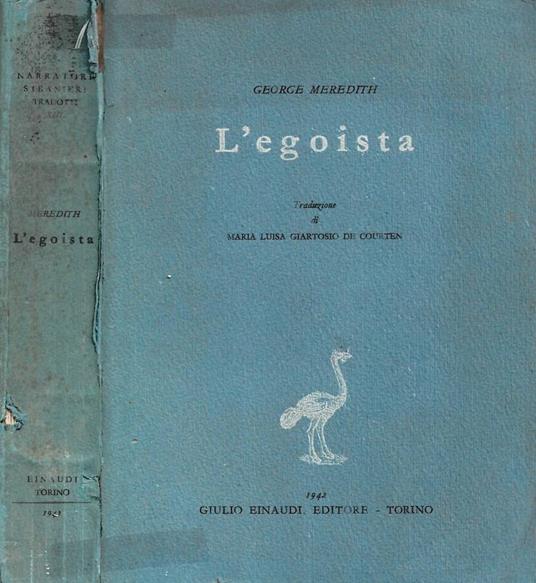 L'egoista - George Meredith - copertina