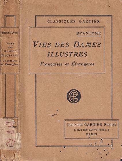 Vies des dames illustres - copertina