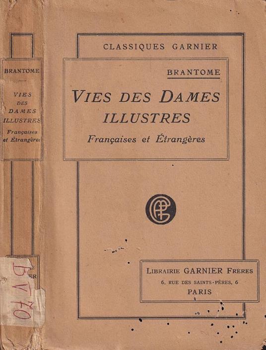 Vies des dames illustres - copertina