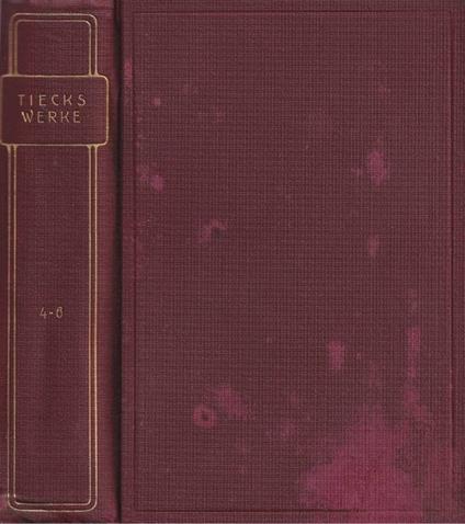 Tiecks Werke, parte IV, V, VI - copertina