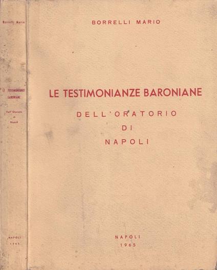 Le testimonianze baroniane - Mario Borrelli - copertina