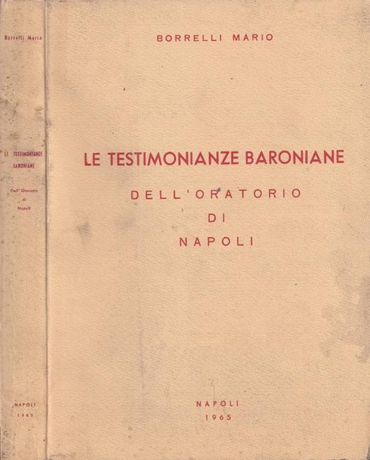 Le testimonianze baroniane - Mario Borrelli - copertina